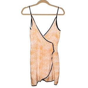 Line & Dot 100% Silk Sleeveless Crossover Front Dress
